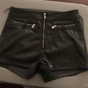 Faux Leather Shorts